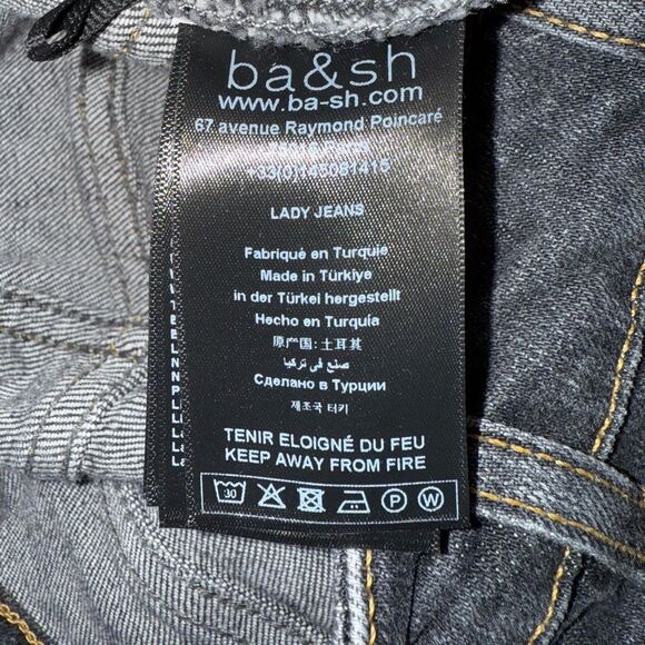 Ba&Sh Django High Rise Wide Leg Pocketed Jeans in Blackstone Size 2 (6US) EUC - Picture 8 of 13
